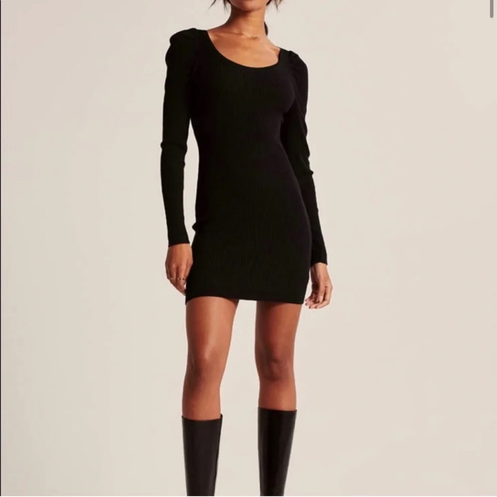 Abercrombie mini long sleeve sweater dress tan - Picture 5 of 5